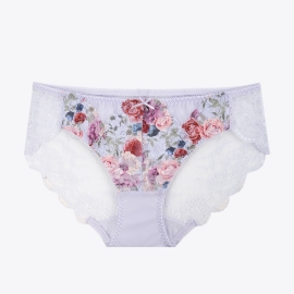 플라워 바디핏 연바이올렛 레이스 팬티ttt